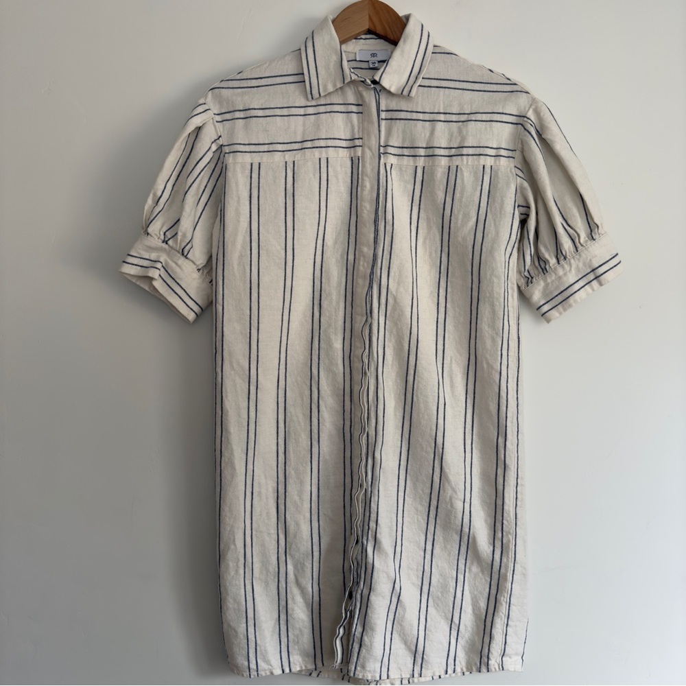 La Redoute flannel striped shirt dress size: S US/ 36 France